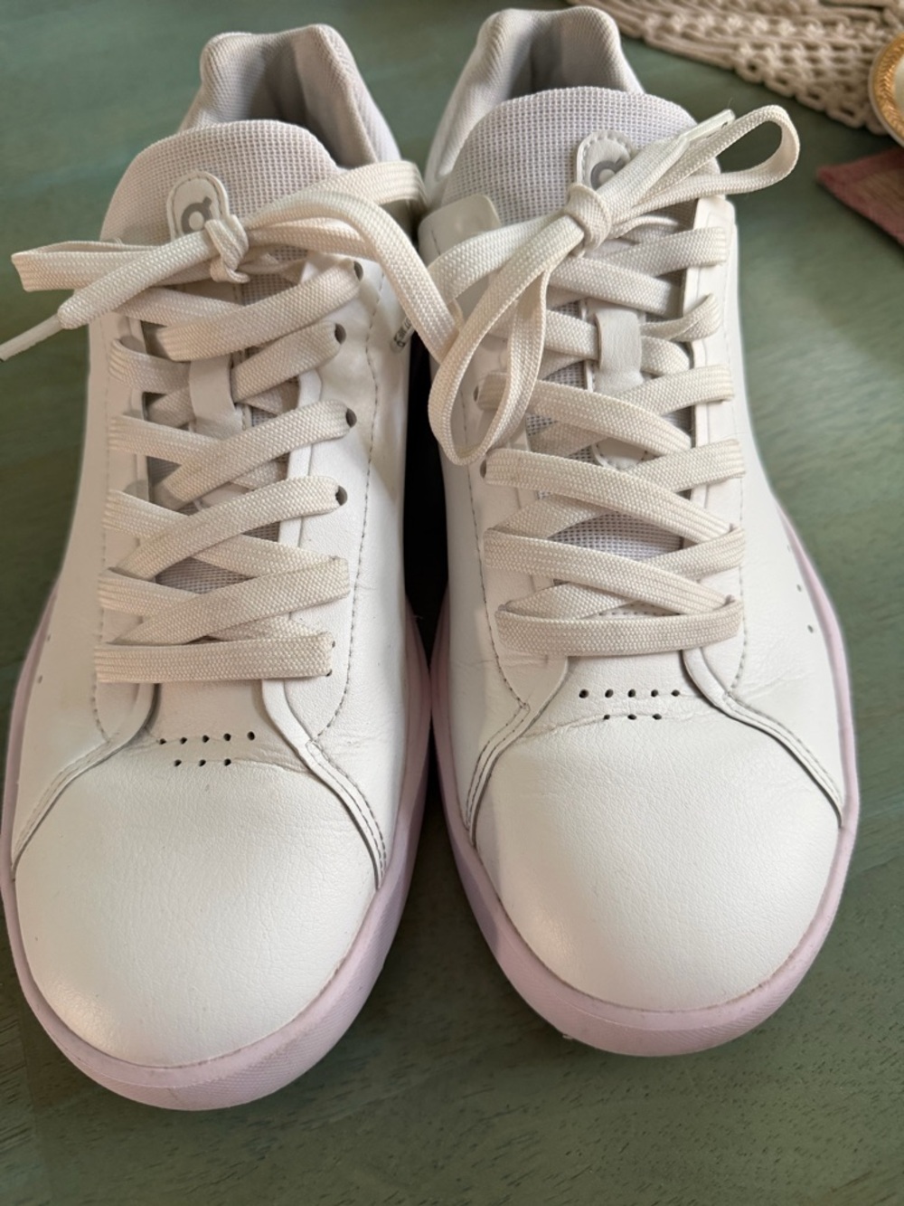 On Running Women's White Sneakers with Pale Pink/lilac Sole - Picture 2 of 6